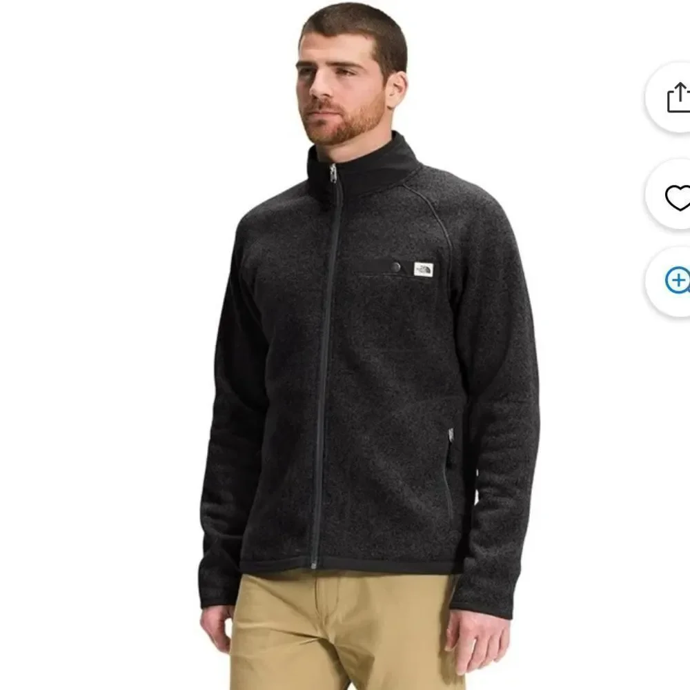 The North Face Gordon Lyons Fleece Full Zip Jacket Heather Black